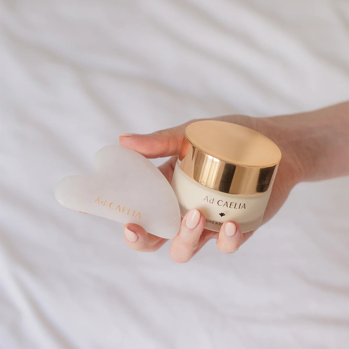 Gua Sha en Jade Blanc Ad CAELIA