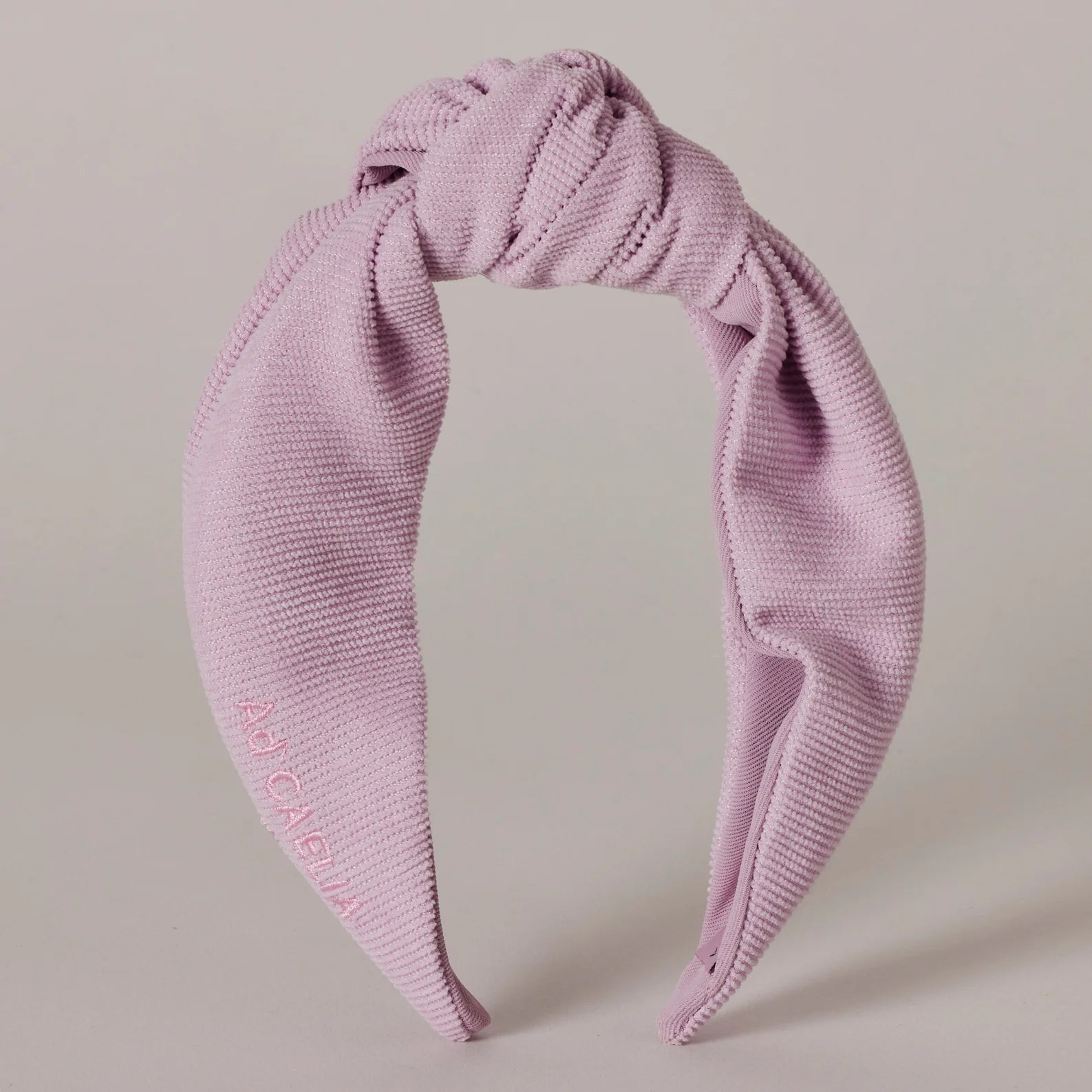 Serre-tête velours côtelé Ad CAELIA, détail du tissu